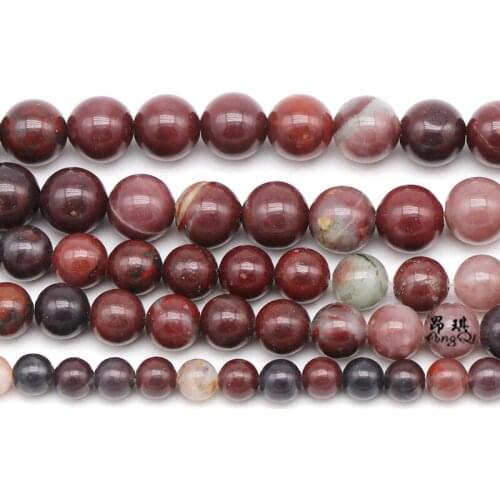 Natural Stone Purple Jaspers Round Loose Beads 6 8 10mm Pick Size For Jewelry Making Charm Bracelet Accessories 15'' Strand