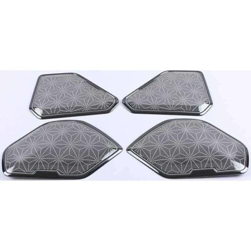 For Toyota RAV4 RAV 4 2019 2020 Steel Car Audio Speaker Cover Trim Door Loudspeaker Cover Trim Car interior Accessories