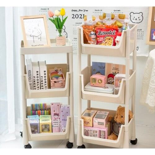 Home bedroom simple style multi-functional open design large capacity multi-layer multiple options storage trolley J06