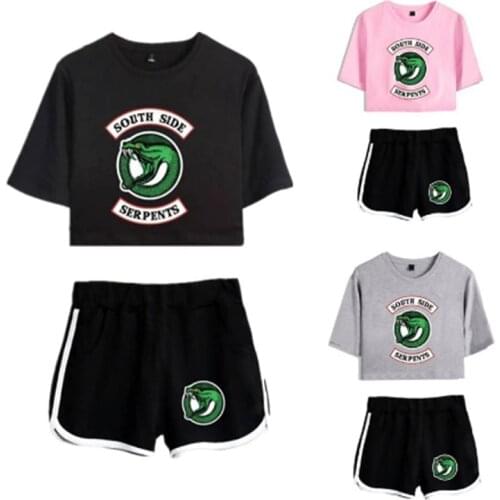 Riverdale Southside Tshirt Shirt Shorts Suits Sport South Side Serpents Riverdale Sets Clothing Women Girl Running Shirt Cosplay