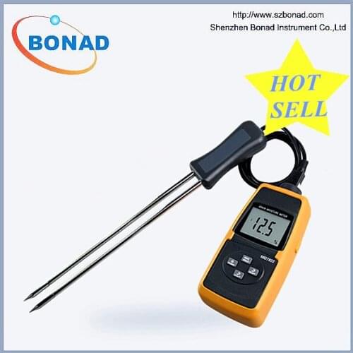 Hot sell!! MD7822 Grain temperature and humidity tester, grain moisture meter with 2 sensor probe