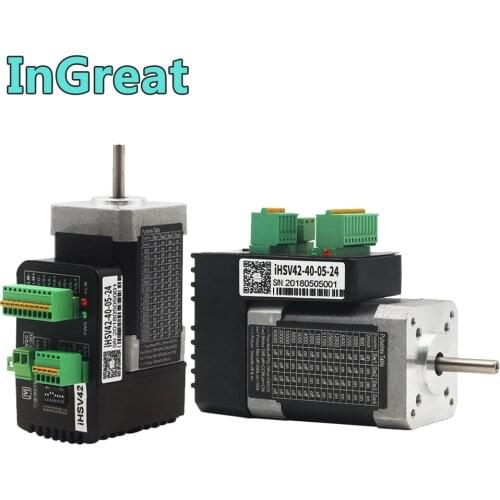 JMC 52W Integrated Servo NEMA17 4000RPM 3PH 42mm 0.125Nm 24VDC DSP Hybrid Closed Loop Motor Driver Encoder for AGV Robot Hand