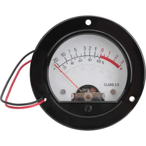 VU Meter Retro Pointer Dial Round Backlight VU Level Audio Meter Testing Equipment SD-65