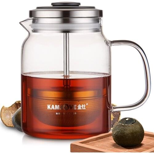 Kamjove Teapot Pressure Pot Coffee Pot Pu 'er Tea Art Pot French Presses Tea Pot For Puer ORANGE A75 380ml , A76 560ml