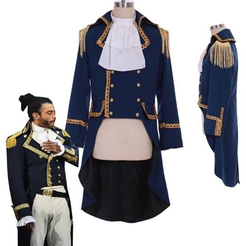 Cosplaydiy Musical Hamilton Cosplay Marquis de Lafayette Gothic Aristocrat Military Tuxedo Jacket Costume L320