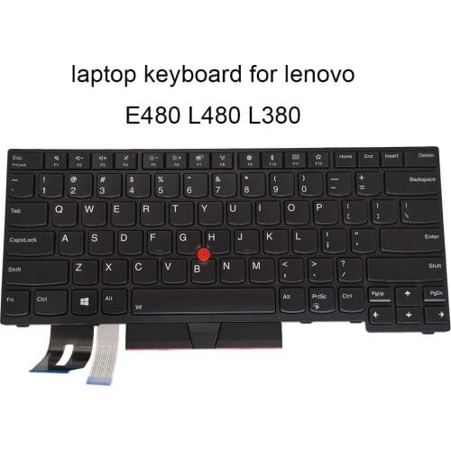 Backlight keyboard for Lenovo Thinkpad E480 L480 L380 Yoga T480s US English black Trackpoint 01YP360 01YP520 01YP280 SN20P33310