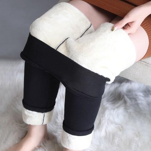 CHRLEISURE Winter Leggings Women Warm Thick Plus Velvet High Waist Women Leggings Compression Super Stretch Pencil Pant