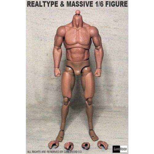 1/6 Scale Muscular Body 1.0 Version for Hot Toys Bane Arnold Action Figure Accessories Head Sculpts GangHood Body
