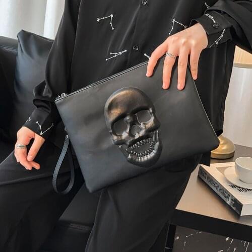 Tidog Retro skull fashion envelope bag casual ghost hand clutch bag