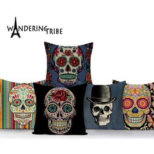2018 NewMexican skull decor home cushions Car Seat Cover cushion colorful pillow decorative cushions Dropshipping pillowcase