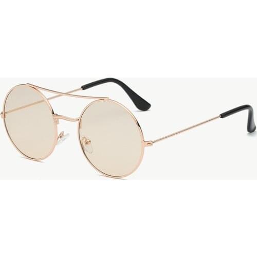 Small Frame Black Shades Round Sunglasses Women Oval Brand Designer Vintage Fashion Pink Sun Glasses Female