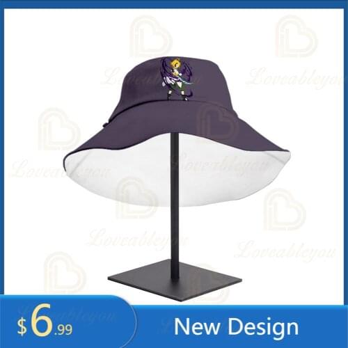 Janpanese Anime Printed Summer Hat Women Men Bucket Cap New Design Flat Fisherman Hat Cartoon Sun Hat