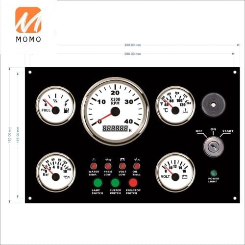 Marine Engine Instrument Gauge panel, Compatible All Vessels