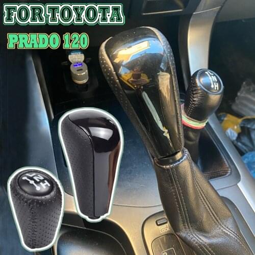 For Toyota Prado 120 2003 2004 2005 2006 2007-2009 Black/Wooden Color Shifter Car Boot Gear Shift Knob Head Lever Accessories