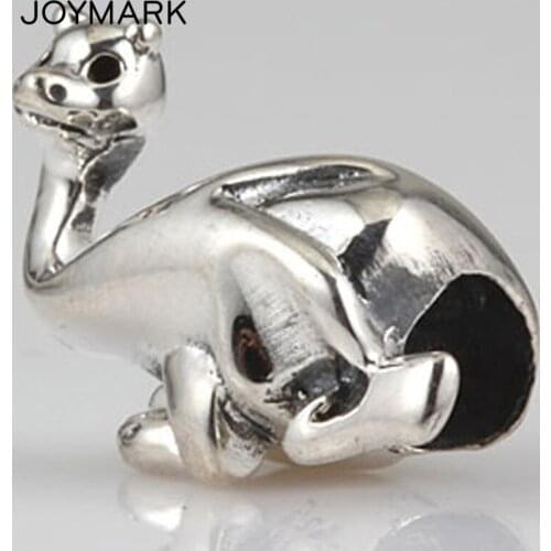 Alpaca Animal Big Hole Silver Beads Vintage 100% Authentic 925 Sterling Silver Charm Beads For DIY European Jewelry SAPB3165