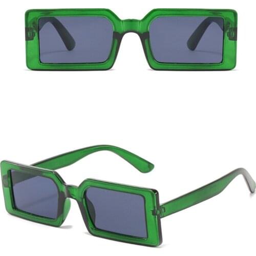 Small Square Fishing Sunglasses Women Men Trendy Vintage Brand Design Green Gradient Lens Sun Glasses For Female Eyewear UV400