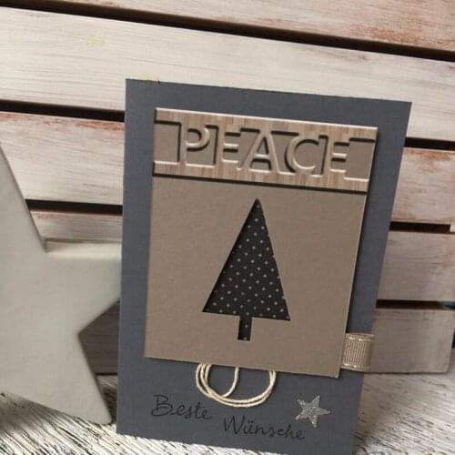 Letters Metal Die Cuts Cutting Dies peace pattern For DIY Scrapbooking Embossing Photo Album Paper party festival card 146*21mm
