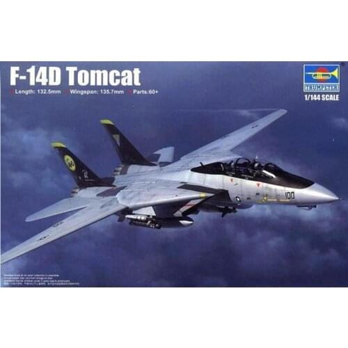 Trumpeter 03919 1/144 Scale U.S. F-14D Tomcat Fighter Assembly Model Building Kits Hobby Plastic Toys For Adults DIY