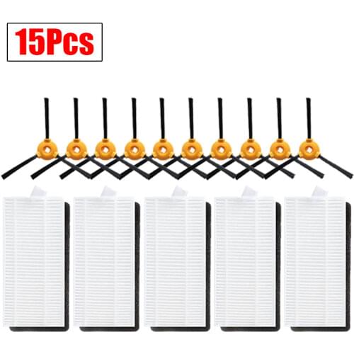 3PCS Hepa Filter + 3PCS Sponge Filters + 6PCS Side Brush For Ecovacs Deebot N79S N79 Robot Vacuum Cleaner Replacement Parts