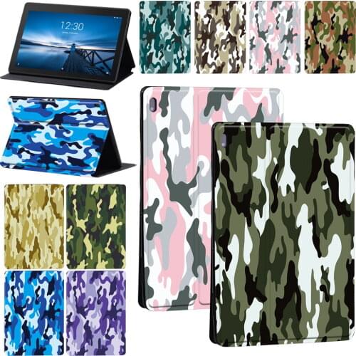 For Lenovo Tab M10/Tab E10/Tab M10 Plus TB-X606F/X Army Camouflage Pattern Series Tablet Protective Shell+ Free Stylus
