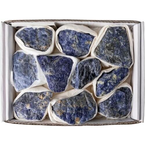 1box Sodalite Natural Mineral Stone Box Raw 620-700g For Divination Collection Healing Energy Stone
