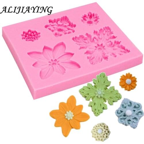 1Pcs Sugarcraft Boder Flower Chain Silicone mold fondant mold cake decorating tools chocolate gumpaste mold D1165