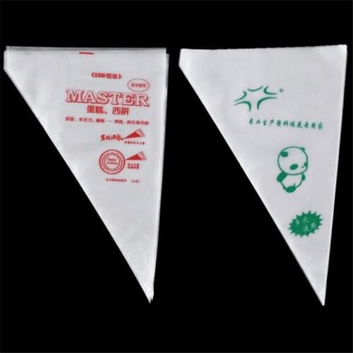 100pcs/set PE Disposable Cream Decorating Bag Pastry Bag Squeeze Flower Decorating Bags Kitchen Baking Cake Decoration Tools