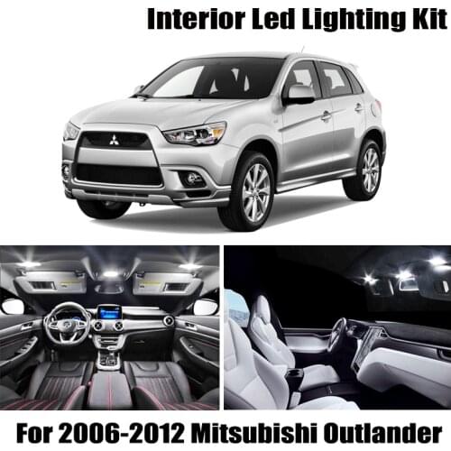 11x Canbus Error Free LED Interior Light Kit Package for 2006-2012 Mitsubishi Outlander Car Accessories Map Dome Trunk License
