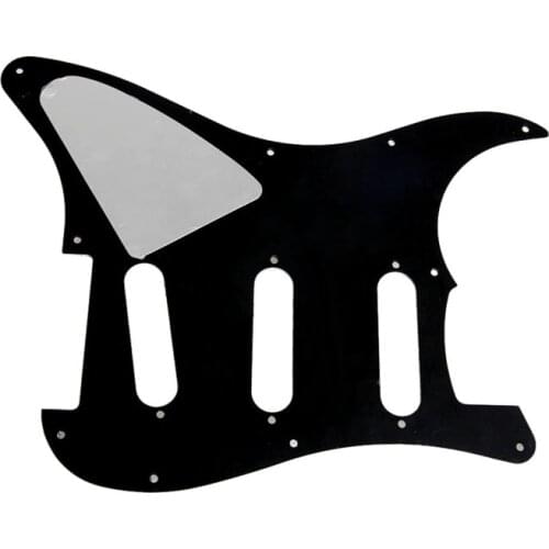 3 Ply Electric Guitar Pickguard Black Scratch Plate For Strat Stratocaster New