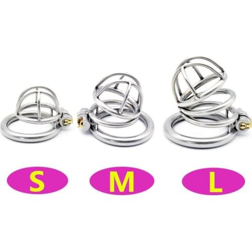 304 Stainless Steel Cock Cage Lock Adult Game Metal Male Chastity Belt Device Penis Ring Fetish BDSM Sex Toys For Men