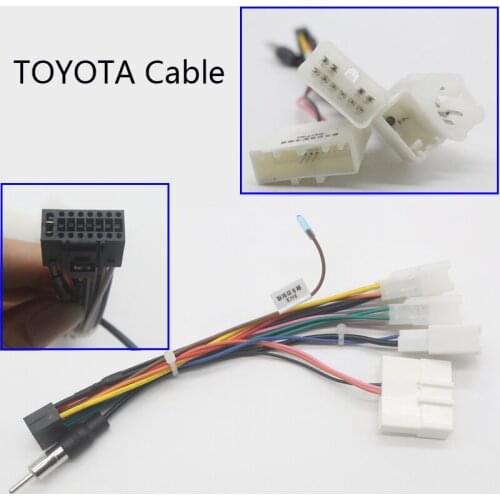 Car Android Multimedia Player Cable Wire Harness Adapter For Toyota Camry RAV4 Yaris Vios Sienna Prado Corolla Reiz Levin
