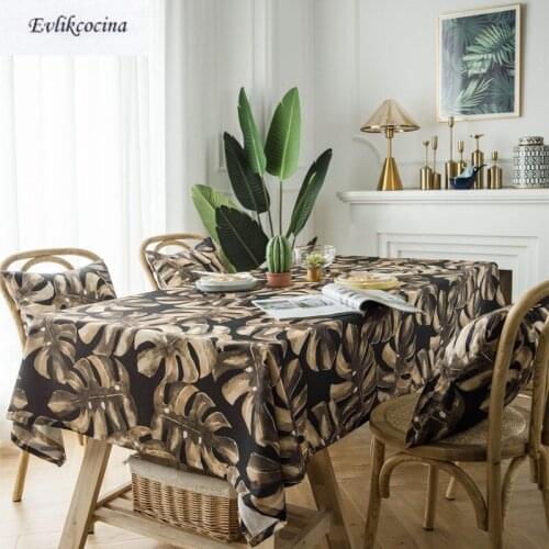 Free Shipping Coffee Leaves Tablecloth Tafel Hoes Nappe Impermeable Linge De Dining Table Cover Kitchen Home Decor Mantel Mesa