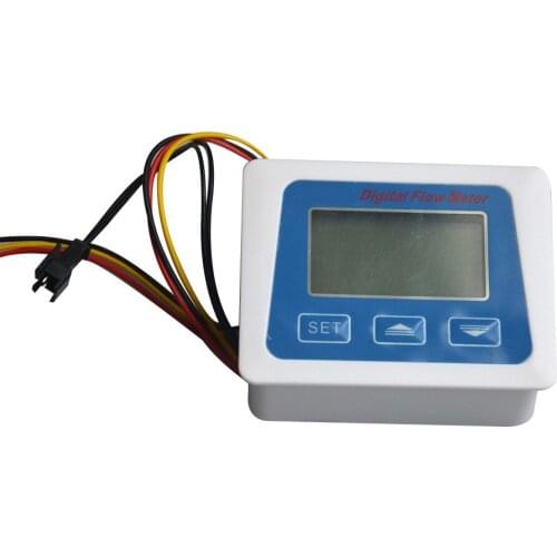 Digital Fuel Gauge LCD Display Water Liquid Flow Meter Totameter Temperature Time Record With G1/2 Flowmeter Flow Tester