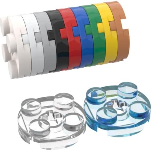 10PCS Building Blocks 4032 Plate Round 2x2 High-Tech Bricks Assembles Particles DIY Education Parts Toy For Children Gift