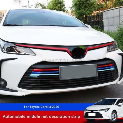 For Toyota Corolla 2019 2020 Middle Mesh Trim Strip Middle Mesh Three-color Strip