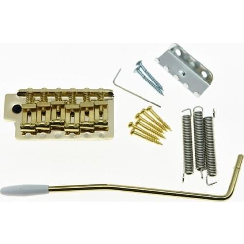 KAISH Gold ST Strat Guitar Trem Tremolo Bridge Full Size Block Vintage Bent Saddles