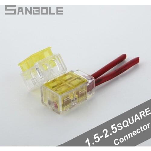 Terminal Blocks Yellow Fast Wire Connector Avoid Peeling Connection Dual Row Avoid The Broken Line Connector (20PCS)