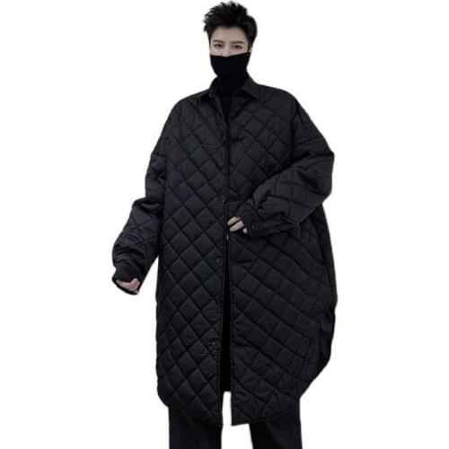 Cotton jacket mens shirt coat mens Japanese retro style gothic punk streetwear thin coat streetwear