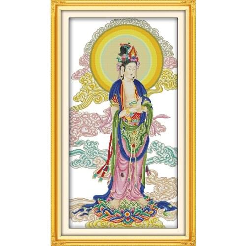 Kwan-yin cross stitch kit people 18ct 14ct 11ct count print canvas stitches embroidery DIY handmade needlework