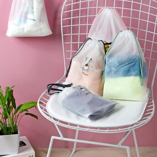 Storage Bags Multi-purpose Animal Pattern Item-Protective Reusable Drawstring Canvas Pouch for Home