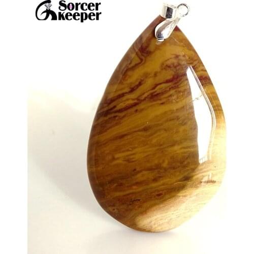 Mens Pendant Water Drop Real Natural Picasso Jaspers Stone Beads For Jewelry Making DIY Polar Jades Necklace Material BC840