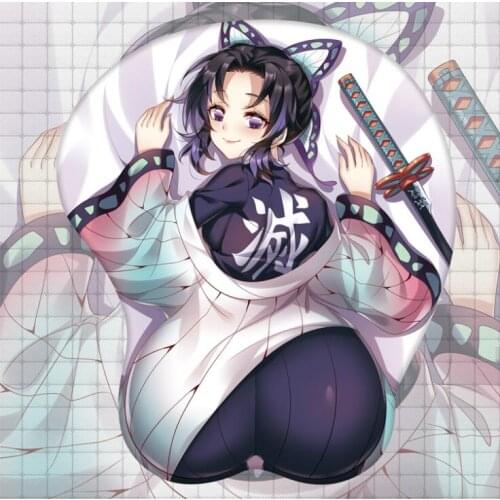 Kimetsu no Yaiba Kochou Shinobu Figure 3d Anime Girl Soft Gel Gaming Mouse Pad Mousepad Wrist Rest Gifts Kids Toy