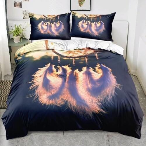 3D Bohemian Bedding Sets Pillow Cottoms Set Bed Linens Comforter Covers King Queen Full Twin Size Custom Design White Beddings