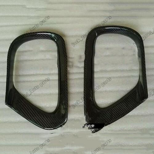 Real Carbon fiber Rear Decorative Tail Throat TRIMS 2pcs For BMW X5 X6 2005-2014