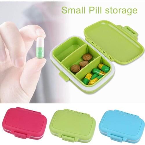 2018 Newly Pill Case Storage Box 3 Compartment Portable Vitamin Divider Medicine Organizer Container for Office Travel