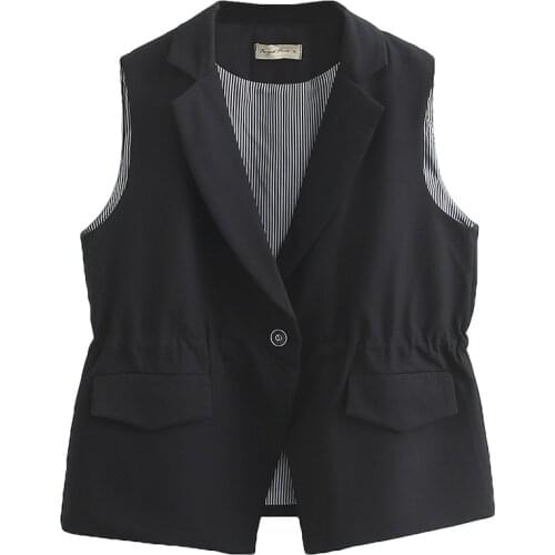 2021 New Arrival Fashion Jacket Women Coat Single Breasted Button Sleeveless Vest Suit Blazers and Jackets Plus Size 4xl