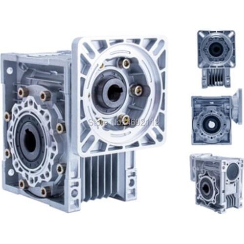 Ratio 5:1 to 100:1 NMRV063 14mm/19mm/22mm/24mm Input Shaft Worm Gear Speed Reducer NEMA52 for Servo Motor Stepper Motor
