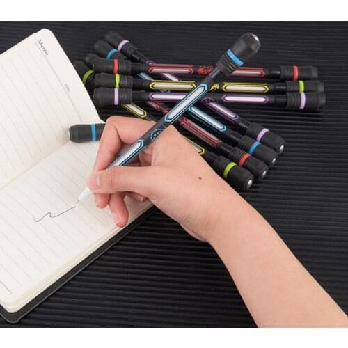 New Glow Rotating Ballpoint Pens Spinning Gaming Pen for Kids light Colorful Bright led Creative Flash Gift Toy School Supply