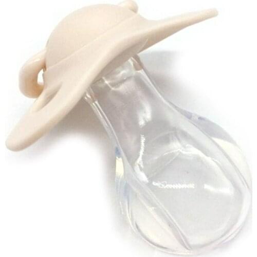 Soother Pacifier Feeder Wide-bore Butterfly Shaped Silicone Nipple for Adult Q1FE