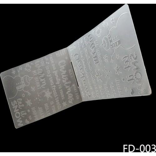 2019 New Arrival Snowman Christmas design DIY paper-cutting mold scraping plastic embossing folder clip/crafts